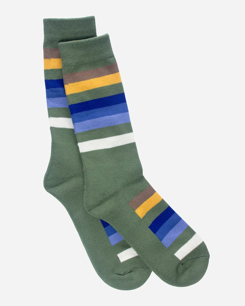 National Park Stripe Crew Socks - Rocky Mountain