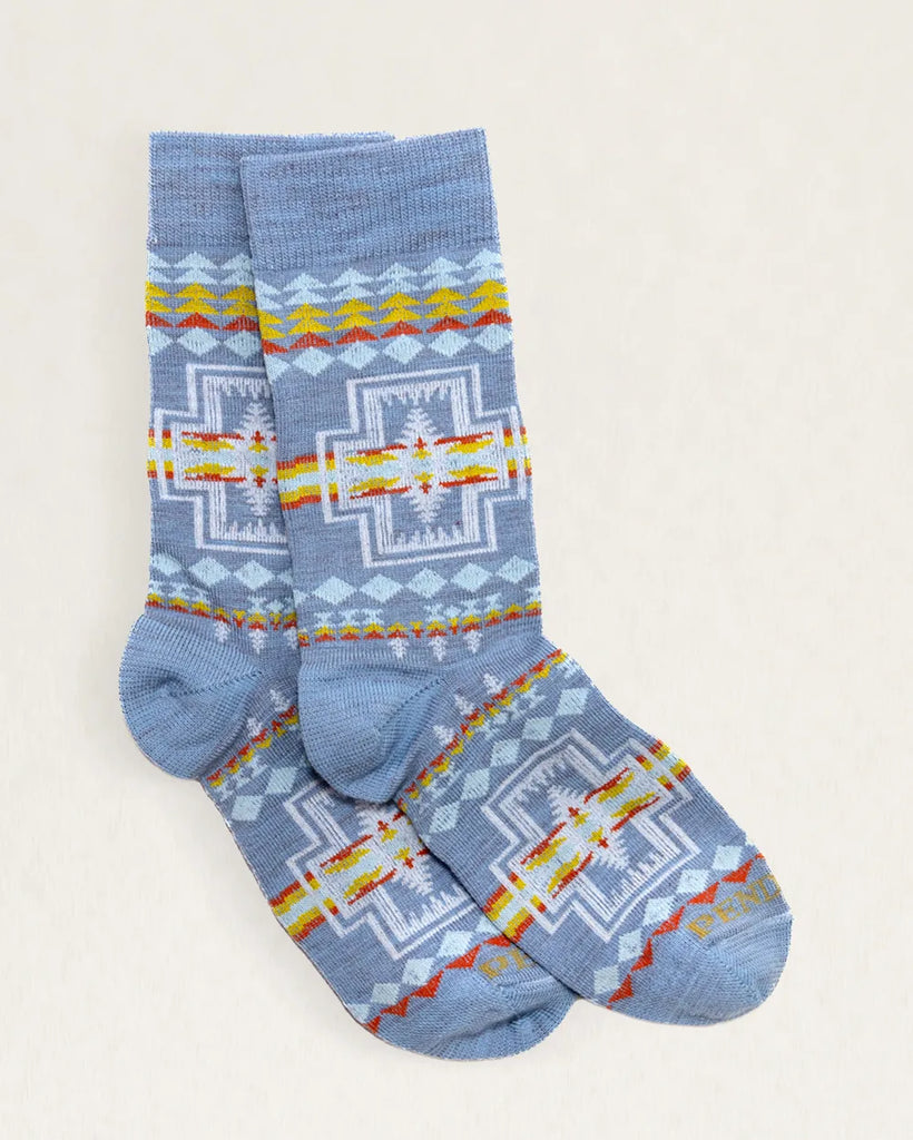 Kids Harding Crew Socks - Light Blue