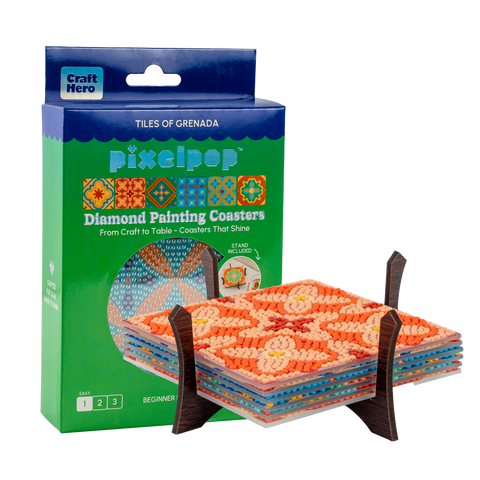 PixelPop™ Diamond Art Acrylic Coaster Kit — Tiles of Grenada