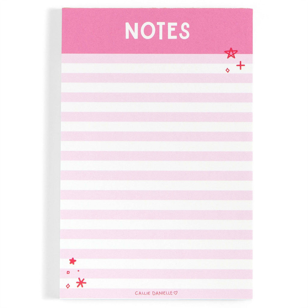 Pink Striped 4x6 Notepad