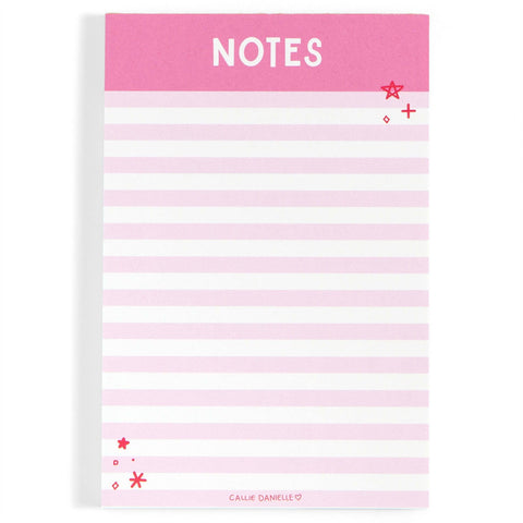 Pink Striped 4x6 Notepad
