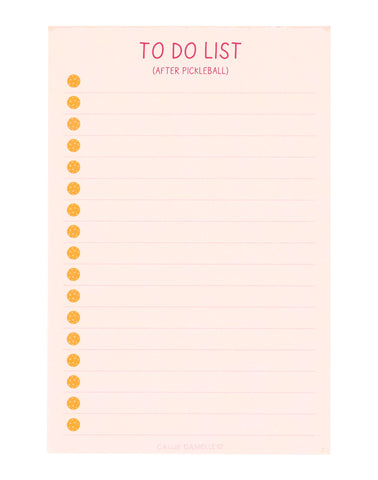 To Do List After Pickleball Notepad
