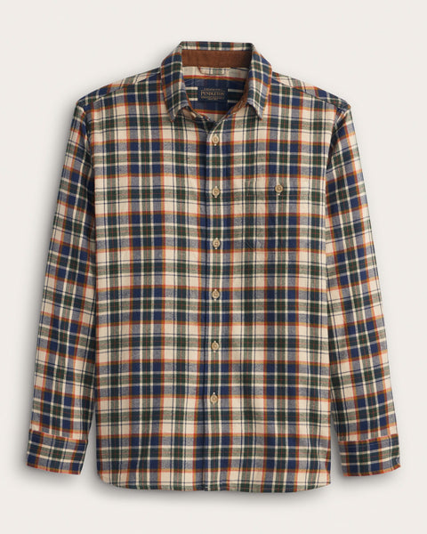 Men's Plaid Cotton Fremont Flannel Shirt - Tan