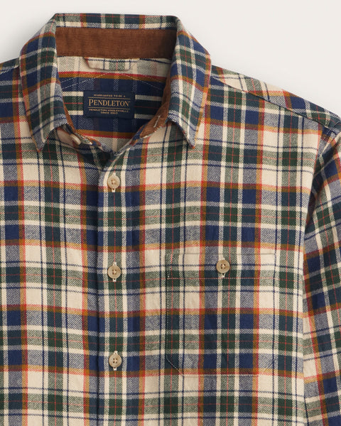 Men's Plaid Cotton Fremont Flannel Shirt - Tan