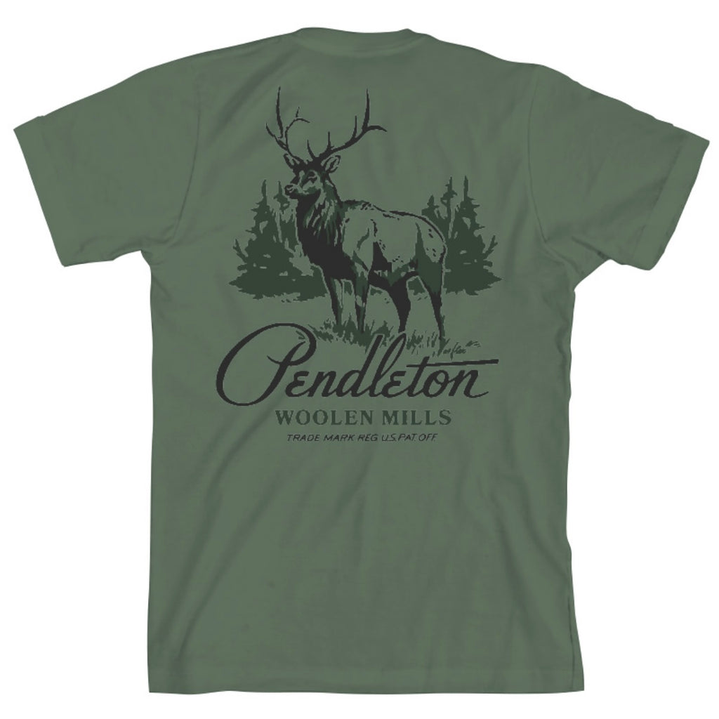 Pendleton Graphic Tee - Stag Hillside (Pine/Black)