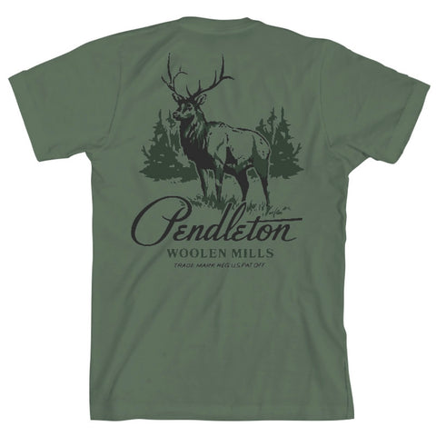 Pendleton Graphic Tee - Stag Hillside (Pine/Black)