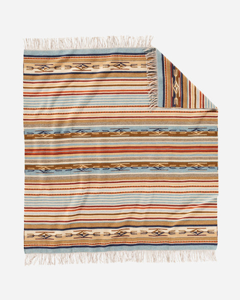 Chimayo Throw Blanket - Harvest Tan Stripe