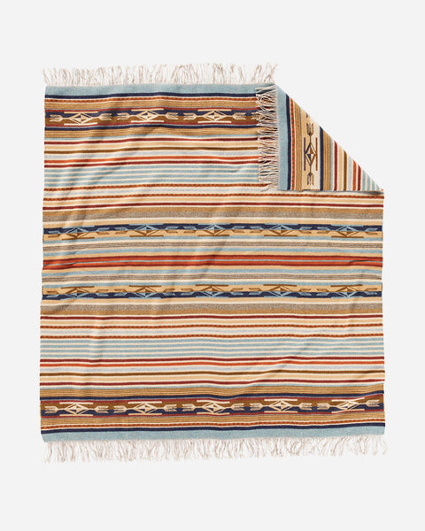 Chimayo Throw Blanket - Harvest Tan Stripe