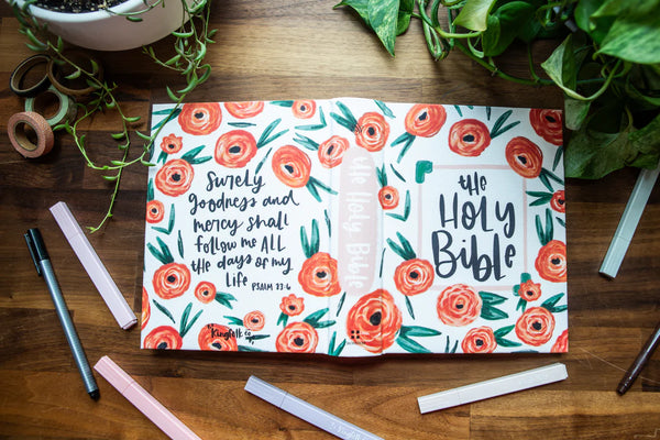 Journaling Bible - Orange Poppies