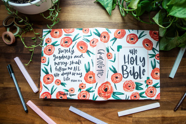 Journaling Bible - Orange Poppies