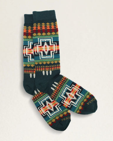 Century Harding Crew Socks - Blue/Green