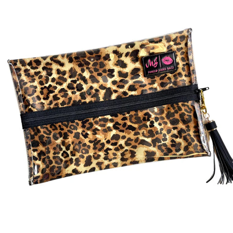 Makeup Junkie Bags - Clear Top - Lady Leopard