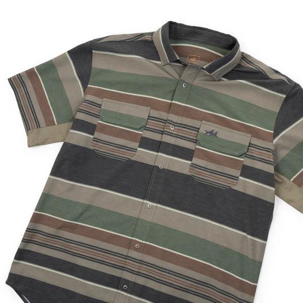 Two Dove The Rio Ultimate Outdoor Shirt - Short Sleeve - Baja Green Stripe