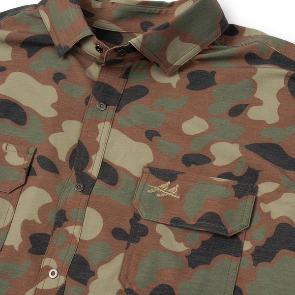 Two Dove The Rio Ultimate Outdoor Shirt - Short Sleeve - Woodland Camo