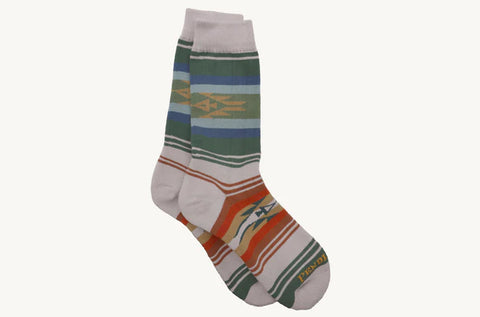 Beach Stripe Crew Socks - Ivory