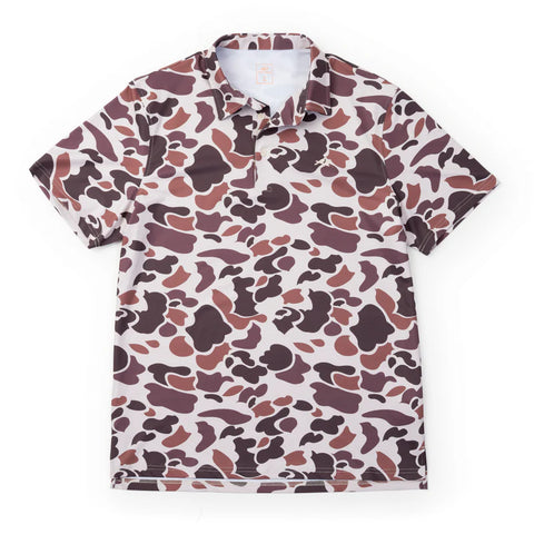 Two Dove Golf Polo - Boone Vintage Camo