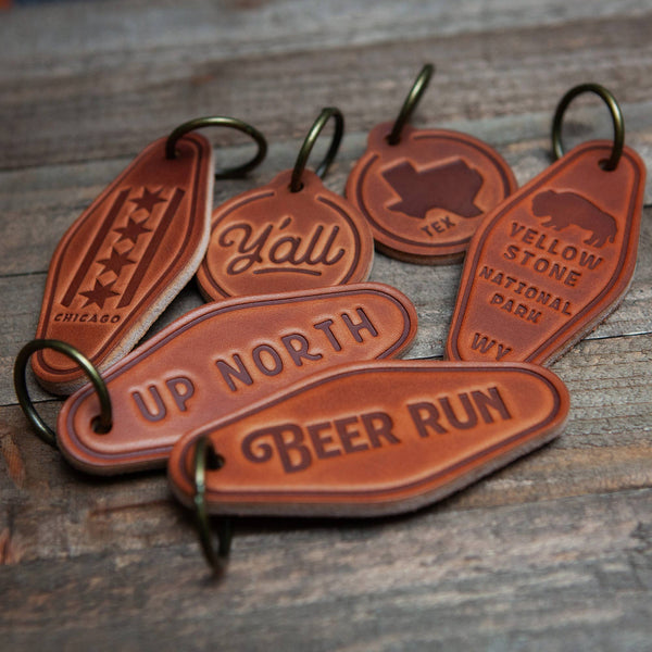 Tractor Leather Keychain Motel Style