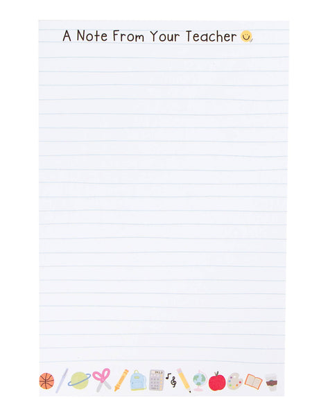 Note From Teacher Notepad