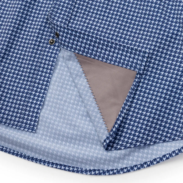 Two Dove The Rio Ultimate Outdoor Shirt - Short Sleeve - Navy Houndstooth