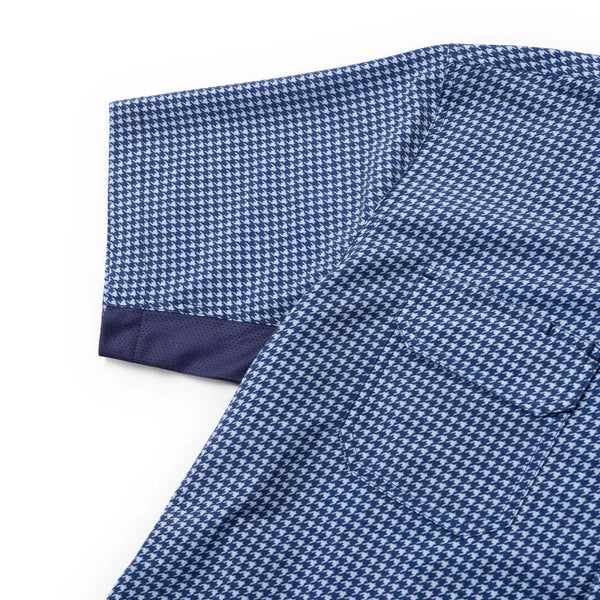 Two Dove The Rio Ultimate Outdoor Shirt - Short Sleeve - Navy Houndstooth