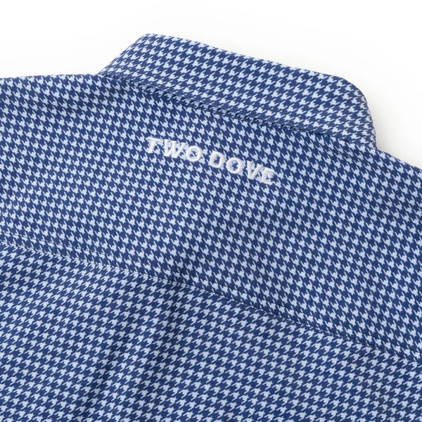 Two Dove The Rio Ultimate Outdoor Shirt - Short Sleeve - Navy Houndstooth