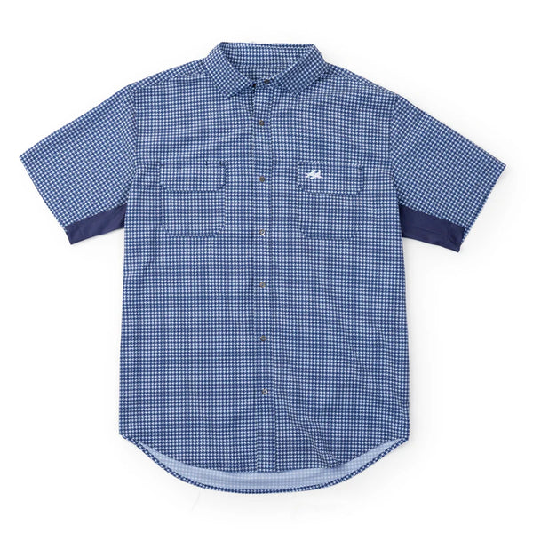 Two Dove The Rio Ultimate Outdoor Shirt - Short Sleeve - Navy Houndstooth