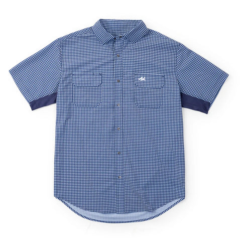 Two Dove The Rio Ultimate Outdoor Shirt - Short Sleeve - Navy Houndstooth