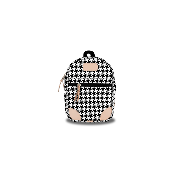 Mini Backpack Houndstooth Coated Canvas