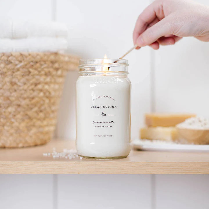 Clean Cotton 16oz Candle – Just LoveLeigh