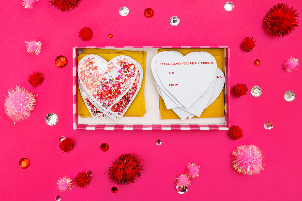 Boxed Confetti Heart Cards – Just LoveLeigh