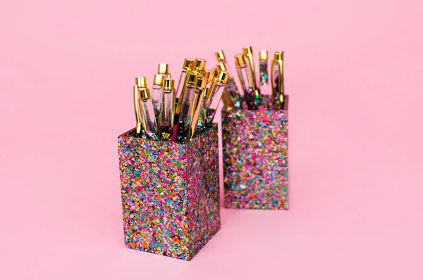 Confetti Acrylic Pen Cup