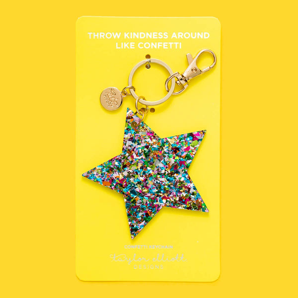 Confetti Star Keychain